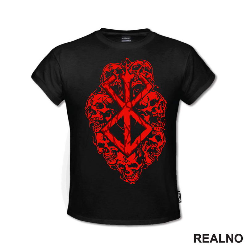 Red Logo And Skulls - Berserk