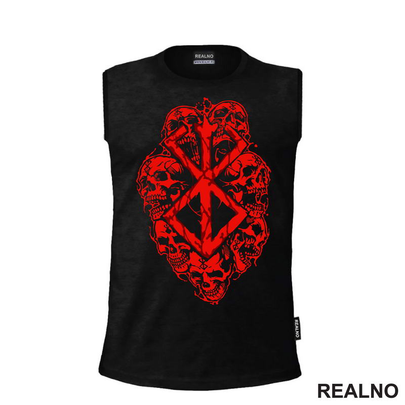 Red Logo And Skulls - Berserk