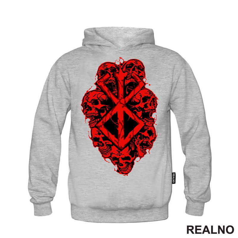 Red Logo And Skulls - Berserk