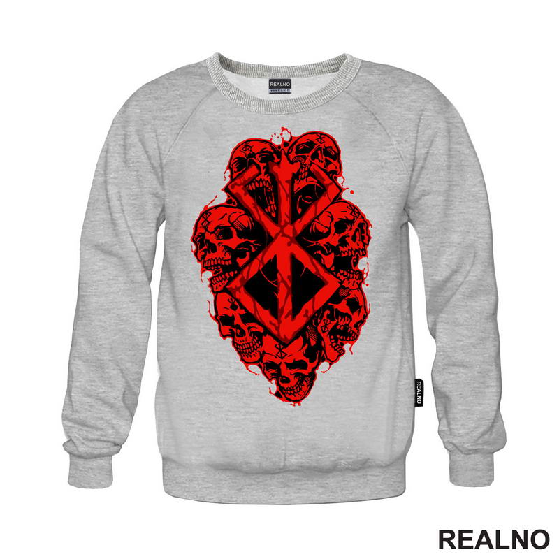 Red Logo And Skulls - Berserk