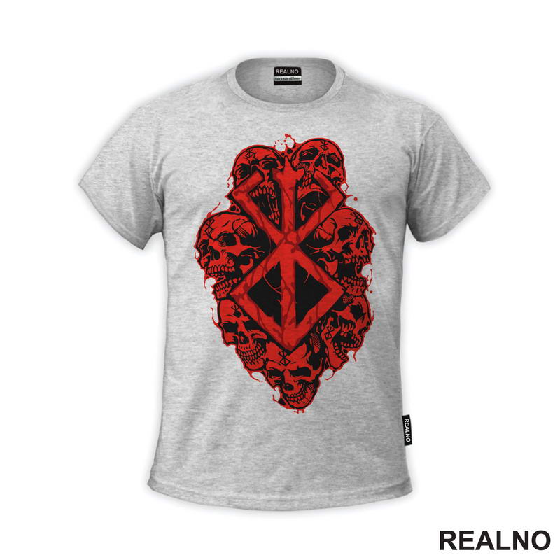 Red Logo And Skulls - Berserk