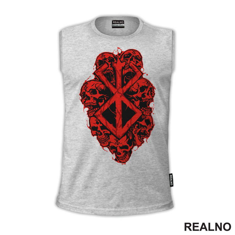 Red Logo And Skulls - Berserk