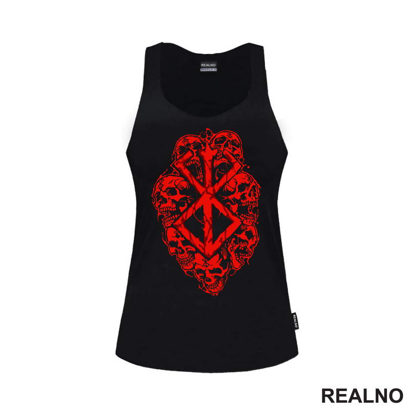 Red Logo And Skulls - Berserk