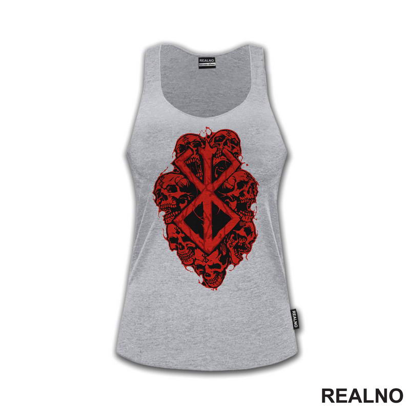 Red Logo And Skulls - Berserk