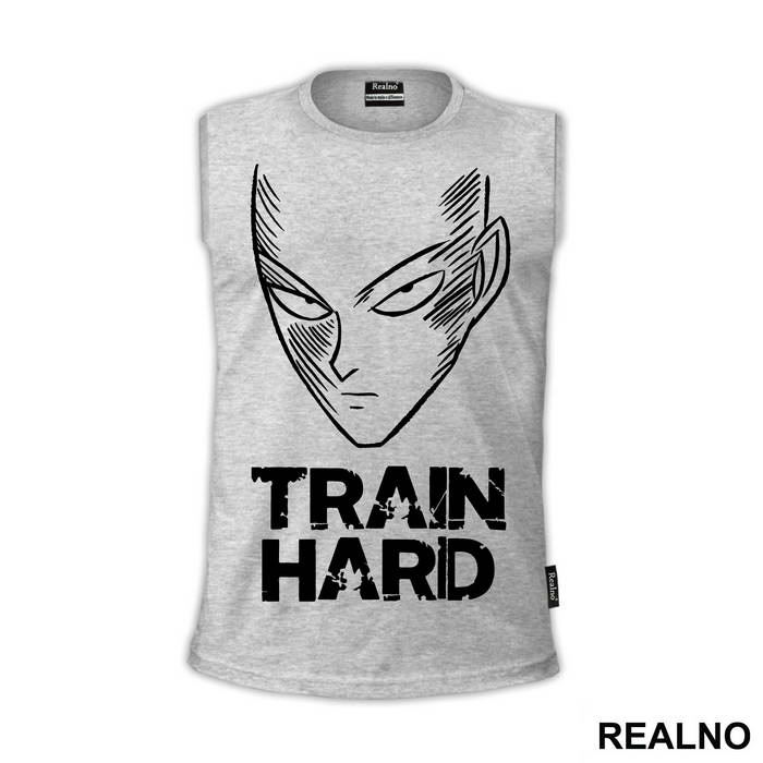 Train Hard Saitama Head - One Punch Man - Majica