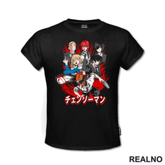 Kishibe, Makima, Himeno, Denji, Power And Aki - Chainsaw Man - Anime