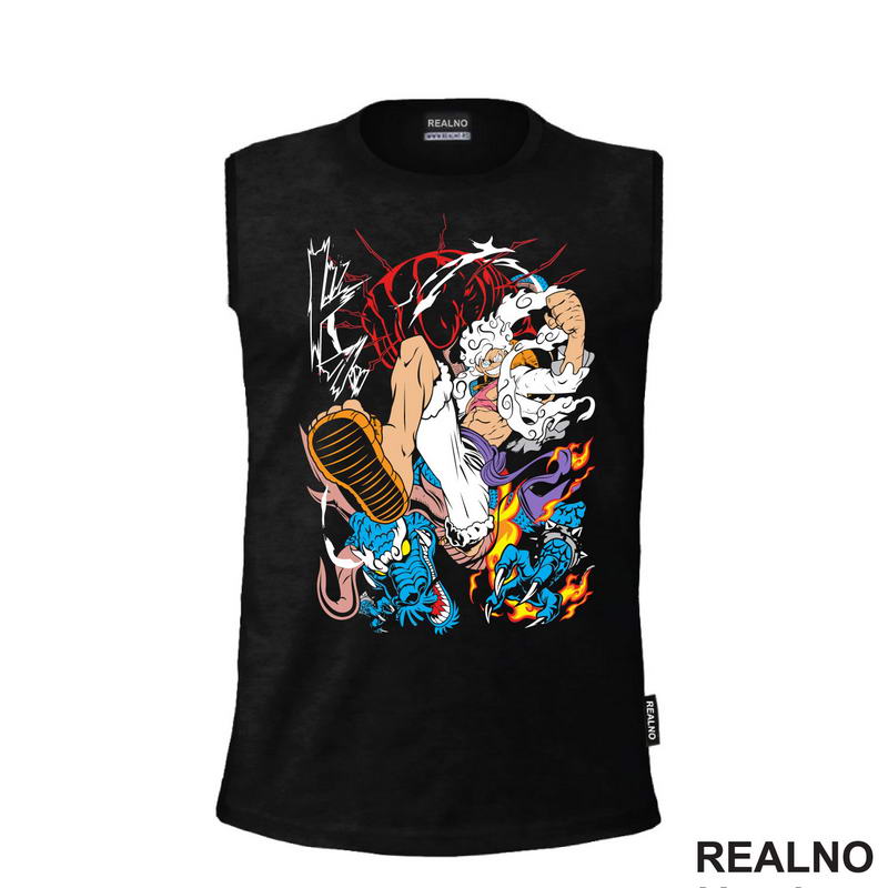 Luffy Gear Fifth Kick - Azure Dragon - One Piece