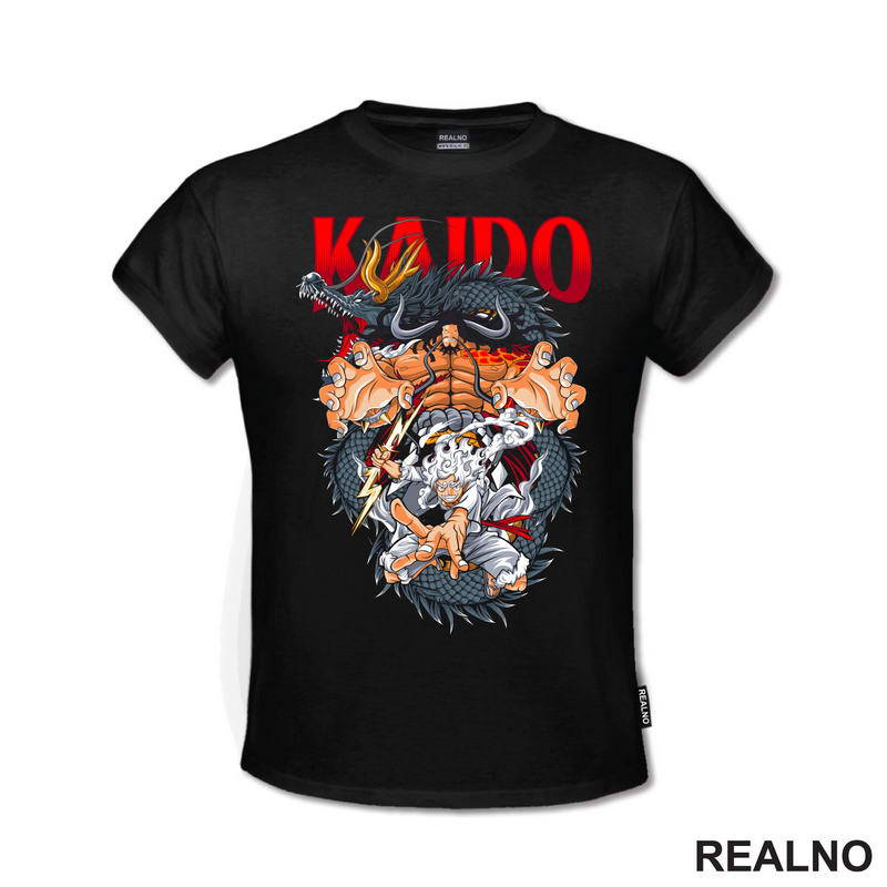 Kaido And Luffy - Black Dragon - One Piece