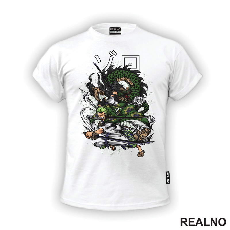 Roronoa Zoro And Green Dragon - One Piece