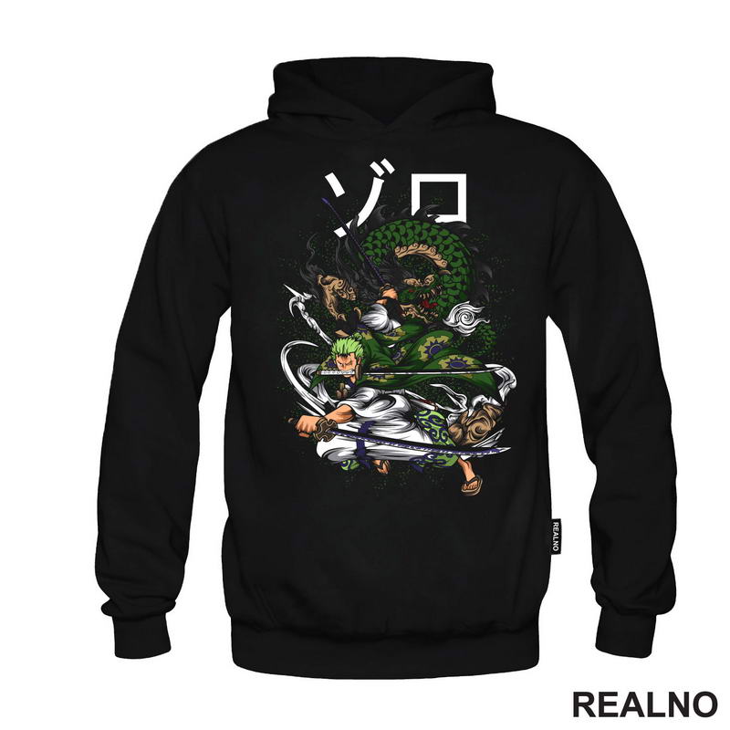 Roronoa Zoro And Green Dragon - One Piece