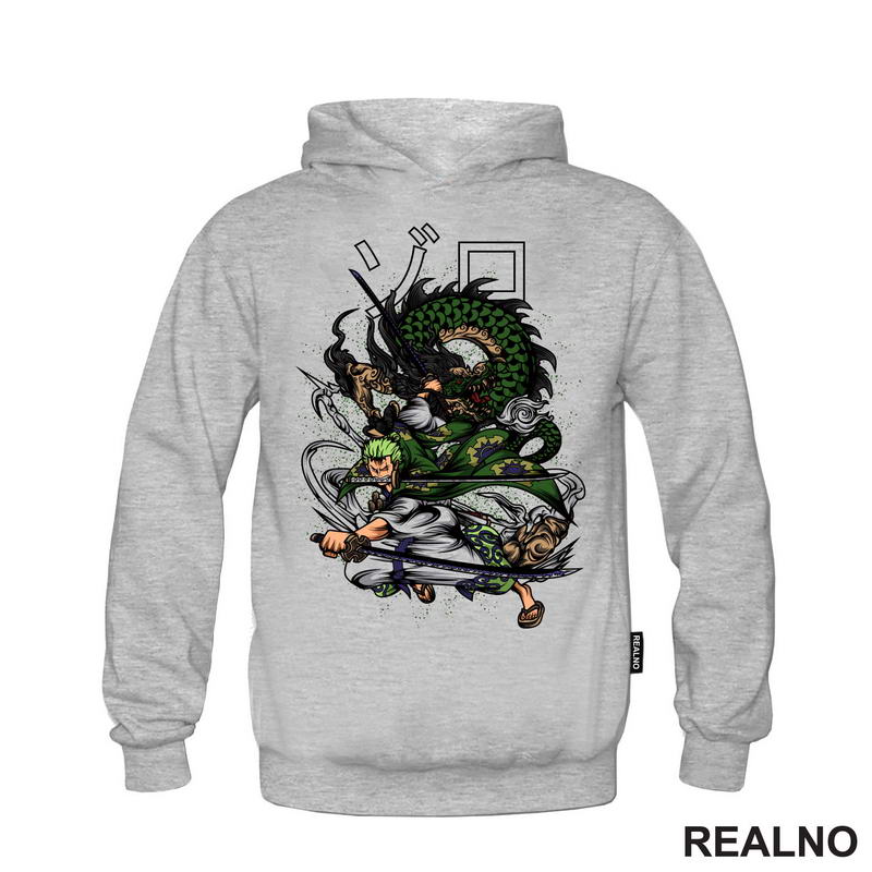 Roronoa Zoro And Green Dragon - One Piece