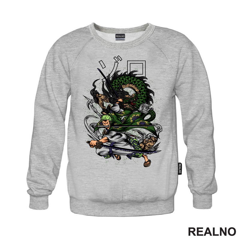 Roronoa Zoro And Green Dragon - One Piece