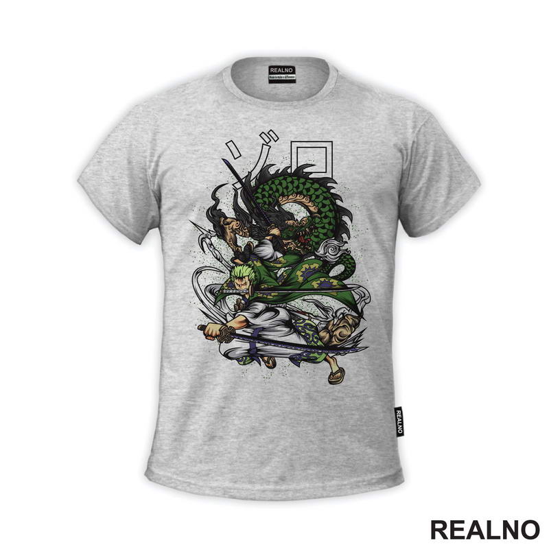 Roronoa Zoro And Green Dragon - One Piece