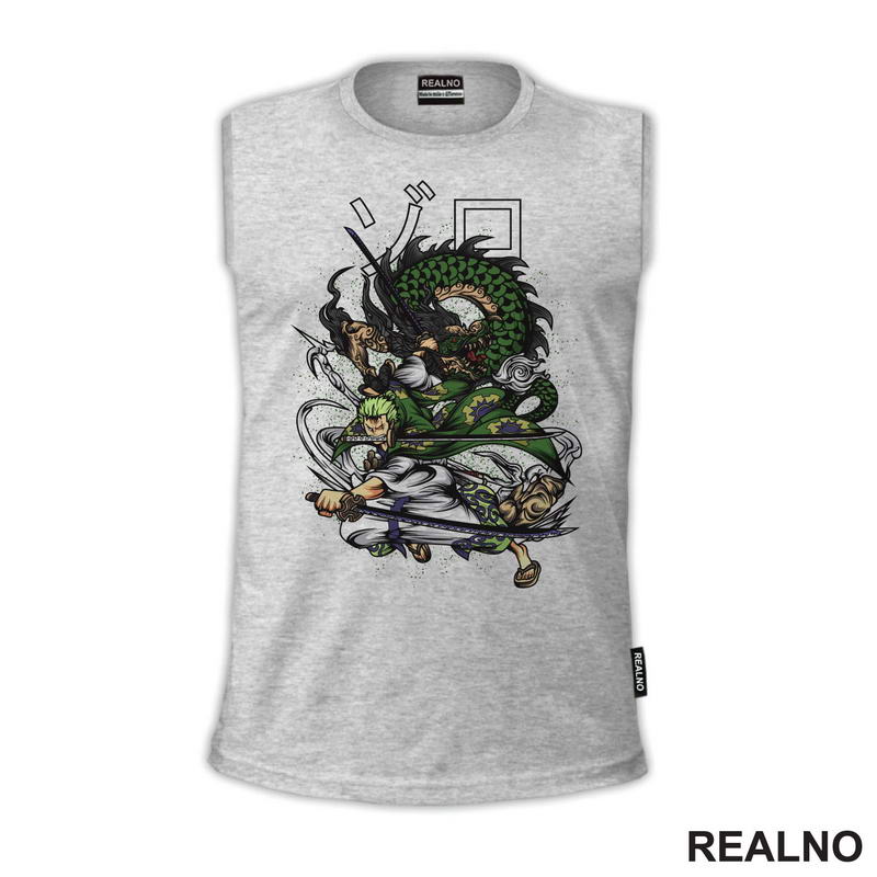 Roronoa Zoro And Green Dragon - One Piece