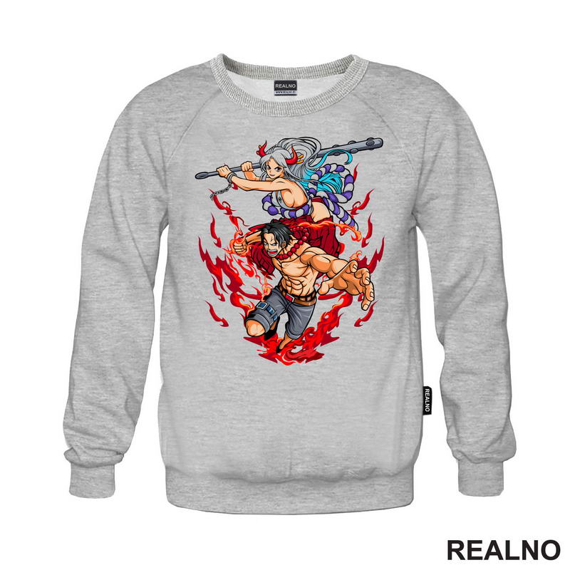 Yamato And Fire Fist Ace - One Piece