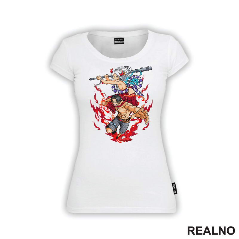 Yamato And Fire Fist Ace - One Piece