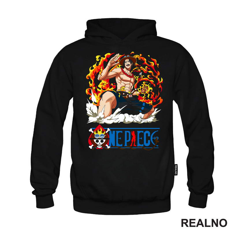 Ace Fire And Logo - One Piece