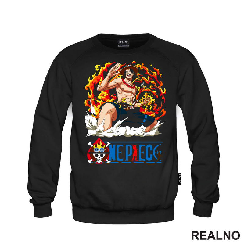 Ace Fire And Logo - One Piece