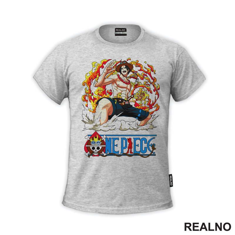 Ace Fire And Logo - One Piece