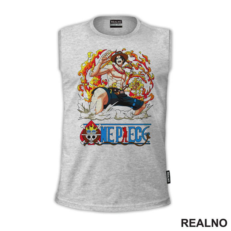 Ace Fire And Logo - One Piece