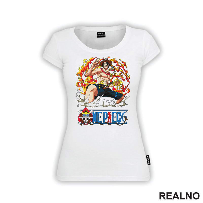 Ace Fire And Logo - One Piece