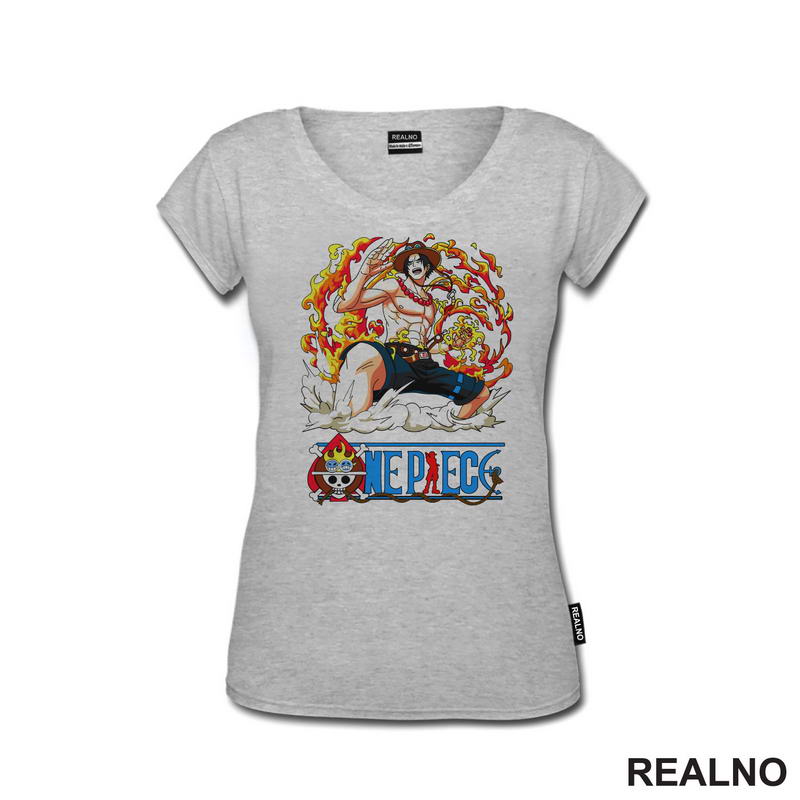 Ace Fire And Logo - One Piece