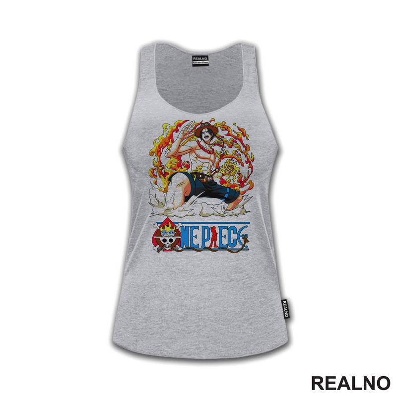 Ace Fire And Logo - One Piece