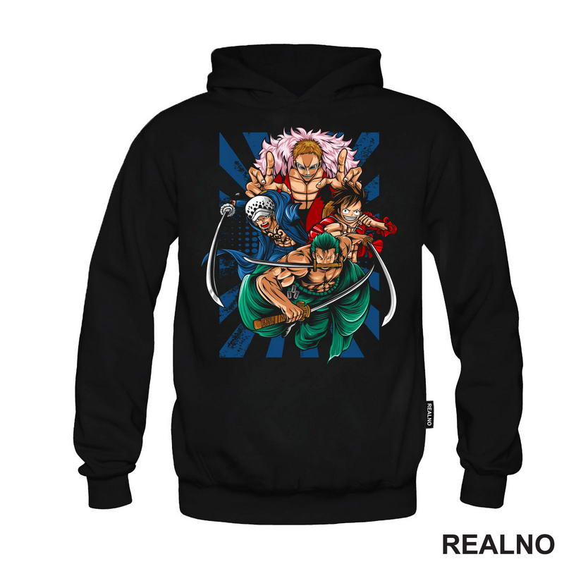 Doflamingo, Trafalgar D. Water Law, Luffy And Zoro - One Piece