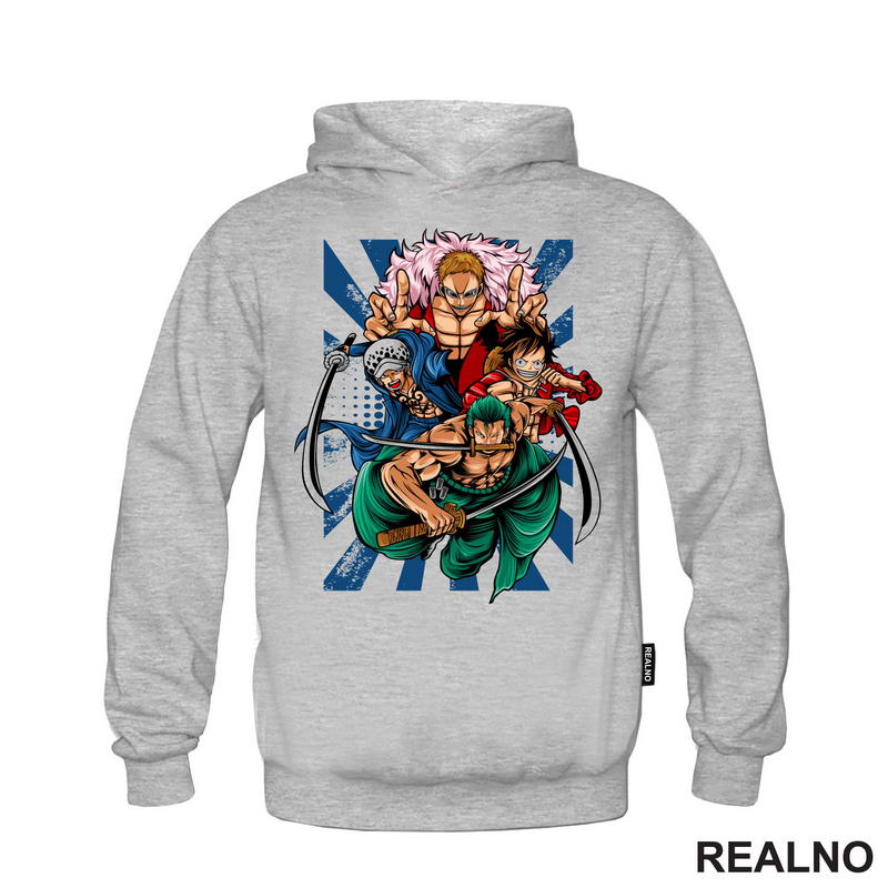 Doflamingo, Trafalgar D. Water Law, Luffy And Zoro - One Piece