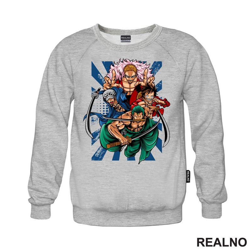 Doflamingo, Trafalgar D. Water Law, Luffy And Zoro - One Piece