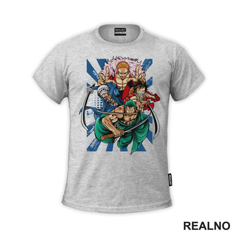 Doflamingo, Trafalgar D. Water Law, Luffy And Zoro - One Piece