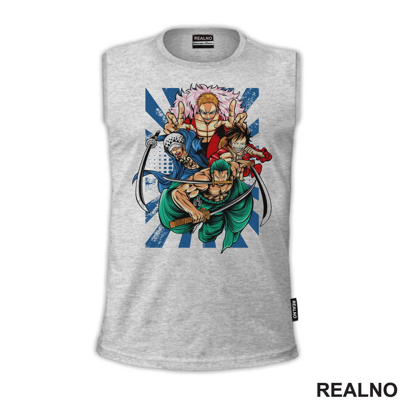 Doflamingo, Trafalgar D. Water Law, Luffy And Zoro - One Piece