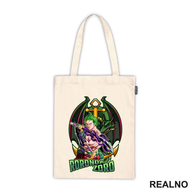 Zoro And Green Dragon - Golden - One Piece