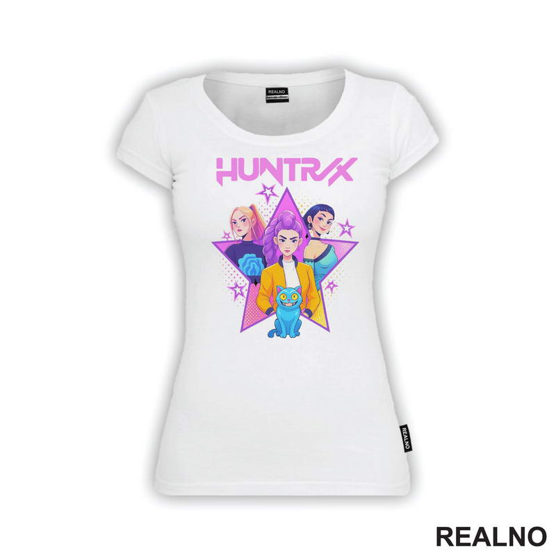 Rumi, Mira And Zoey - Purple Stars - Huntrix - Kpop Demon Hunters