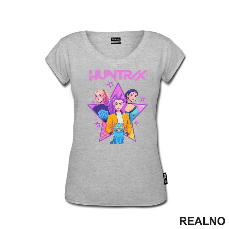 Rumi, Mira And Zoey - Purple Stars - Huntrix - Kpop Demon Hunters