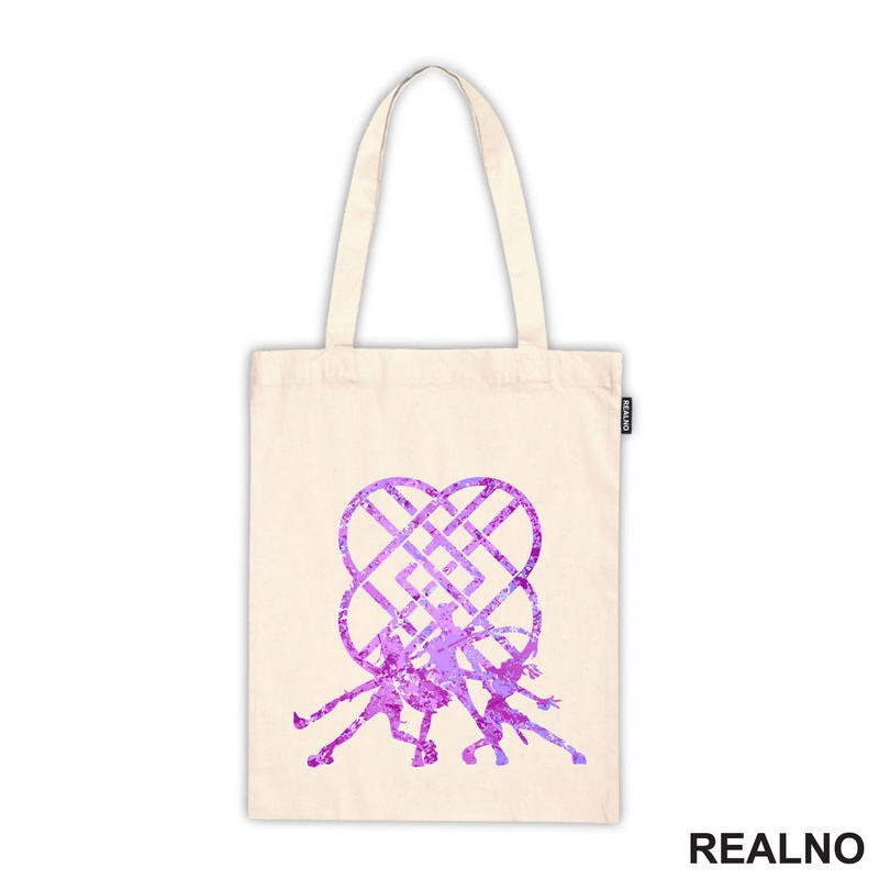 Rumi, Mira And Zoey - Purple Huntrix Logo - Kpop Demon Hunters