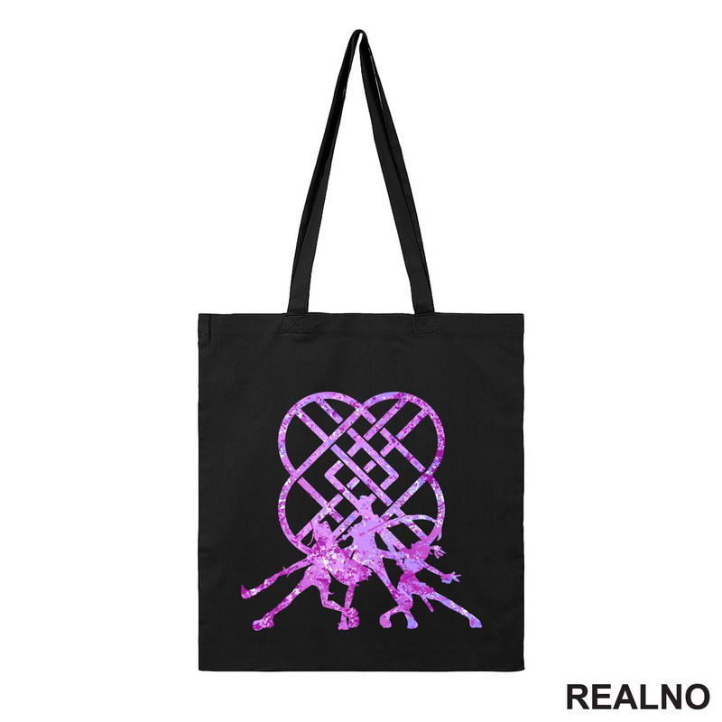 Rumi, Mira And Zoey - Purple Huntrix Logo - Kpop Demon Hunters