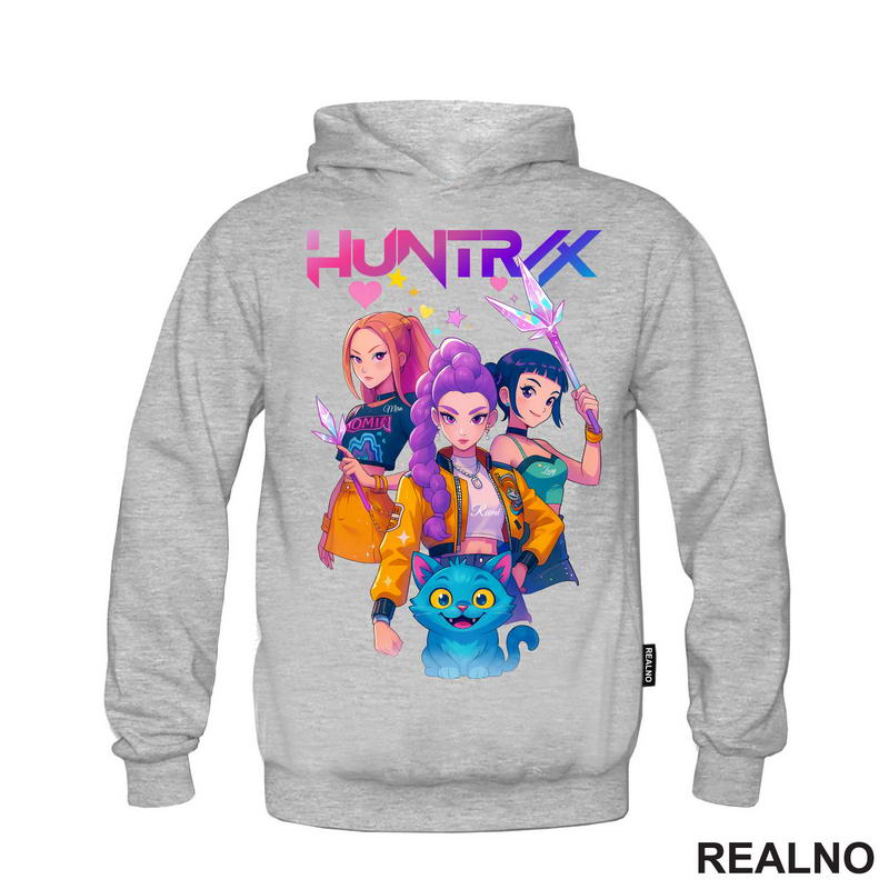 Rumi, Mira,Zoey And Derpy - Huntrix Logo - Kpop Demon Hunters