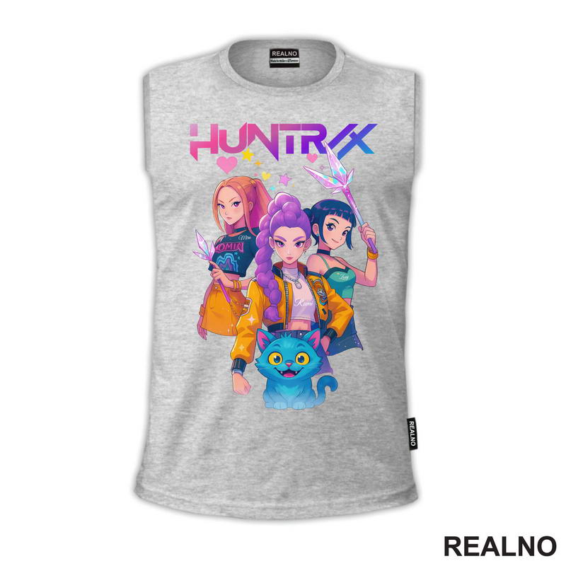 Rumi, Mira,Zoey And Derpy - Huntrix Logo - Kpop Demon Hunters