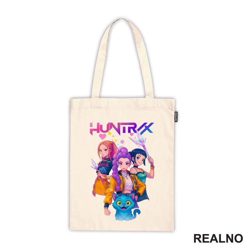 Rumi, Mira,Zoey And Derpy - Huntrix Logo - Kpop Demon Hunters