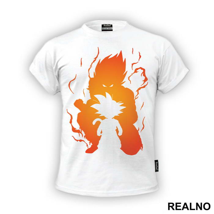 Orange And Yellow Silhouette - Goku - Dragon Ball