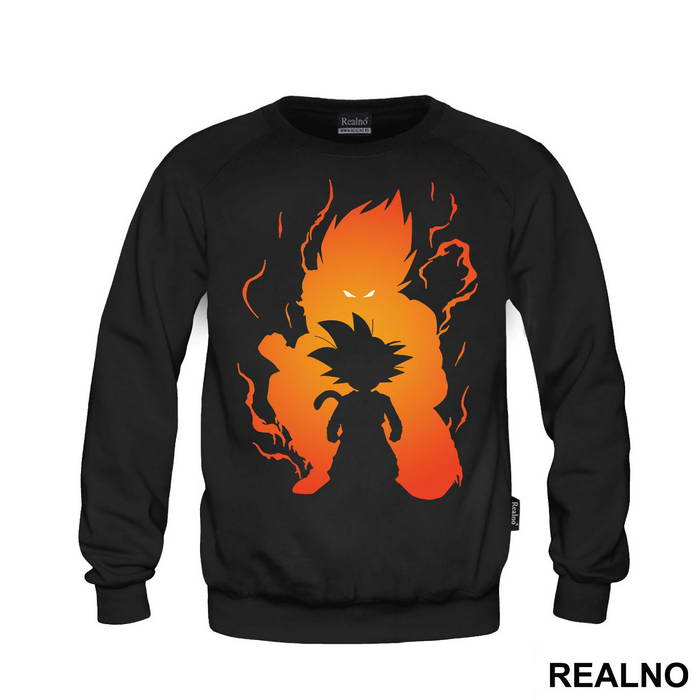 Orange And Yellow Silhouette - Goku - Dragon Ball