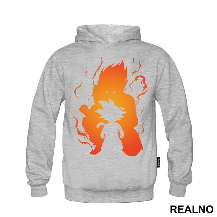 Orange And Yellow Silhouette - Goku - Dragon Ball