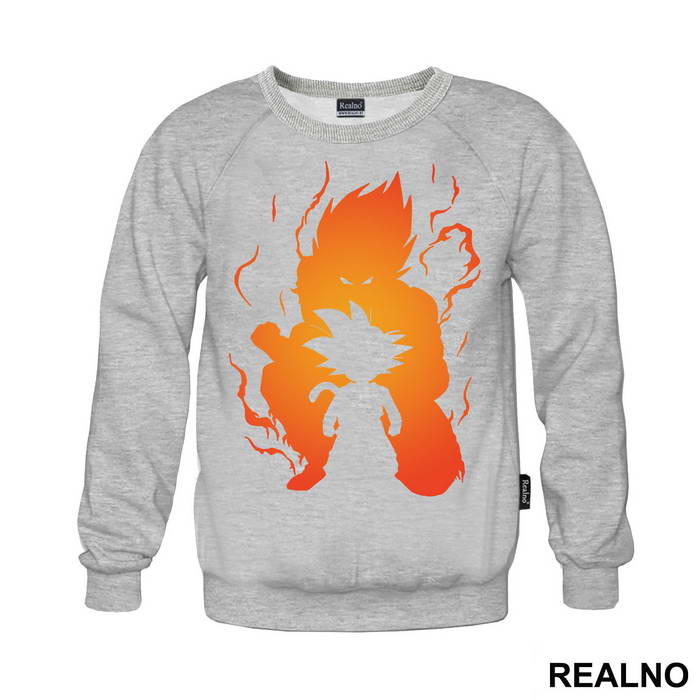 Orange And Yellow Silhouette - Goku - Dragon Ball