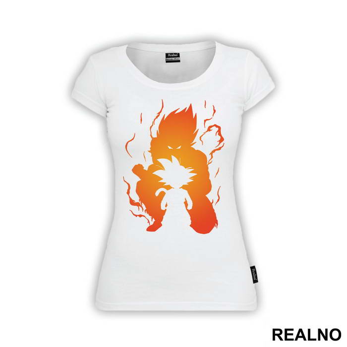 Orange And Yellow Silhouette - Goku - Dragon Ball