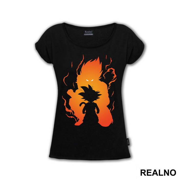 Orange And Yellow Silhouette - Goku - Dragon Ball