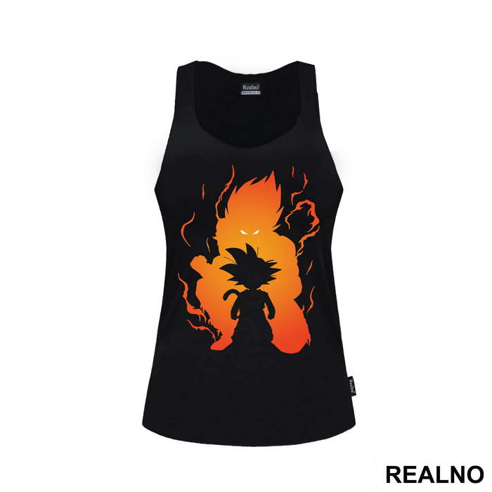 Orange And Yellow Silhouette - Goku - Dragon Ball