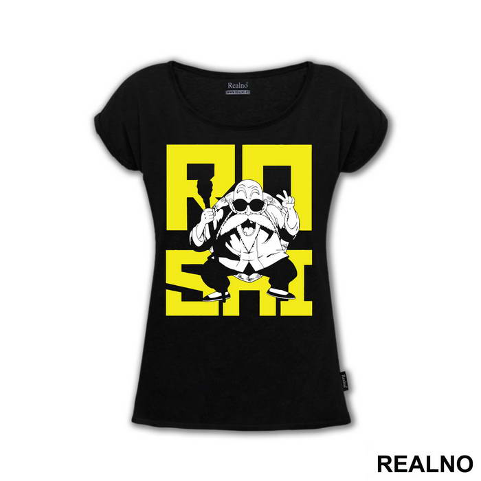 Roshi Yellow Text - Goku - Dragon Ball