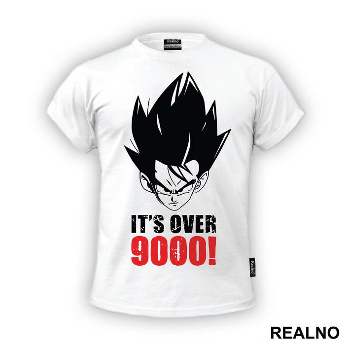 Its Over 9000 Red Text - Goku - Dragon Ball