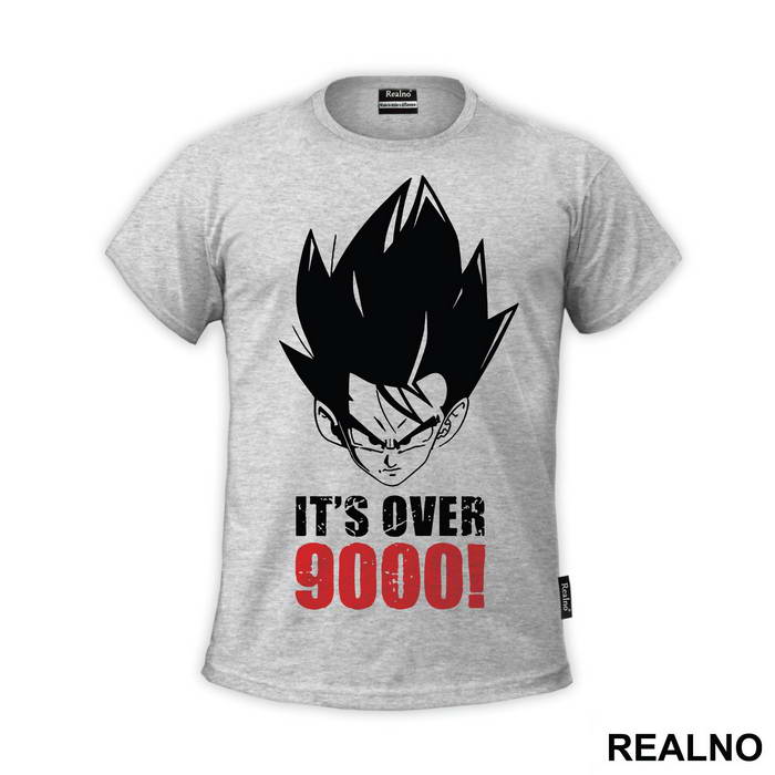 Its Over 9000 Red Text - Goku - Dragon Ball